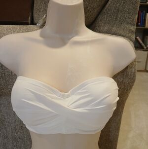 J. Crew White Bandeau Balconette Bikini Top